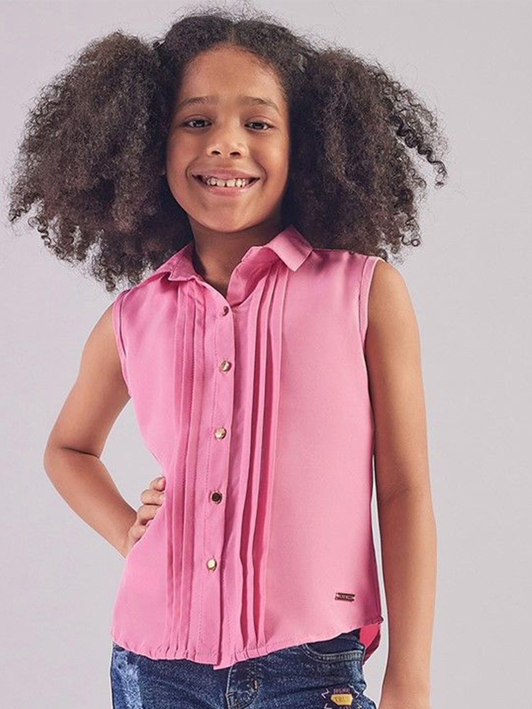 

PAMPOLINA Shirt Style Top, Pink