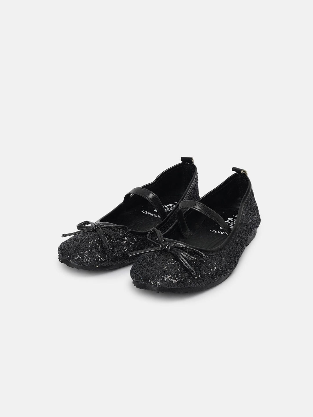 

MINI KLUB Girls Embellished Ballerinas Flats, Black