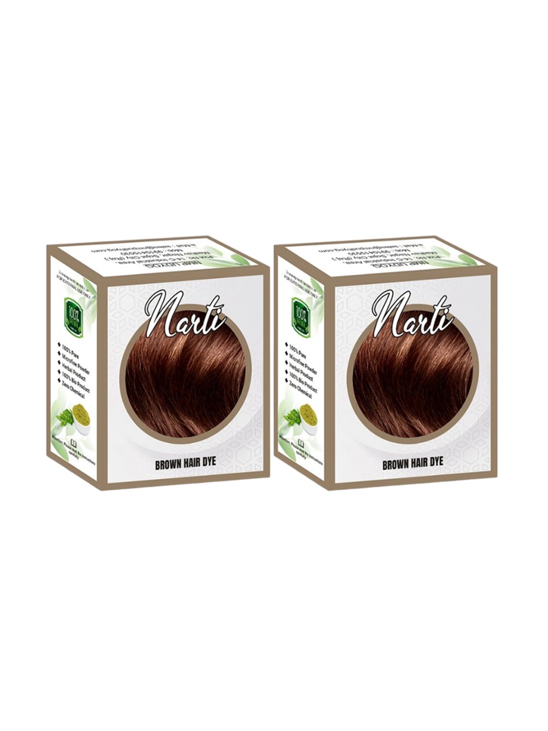 

NARTI Set Of 2 Nourishing Henna Hair Color- Brown - 60g Each