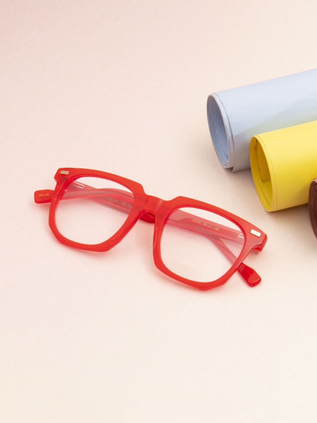 

Ted Smith Unisex 100% Acetate Full Rim Square Frames, Red