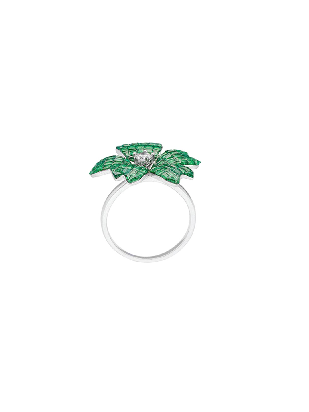 

MISS JO Rhodium Plated Cubic Zirconia Stone Studded Finger Ring, Silver