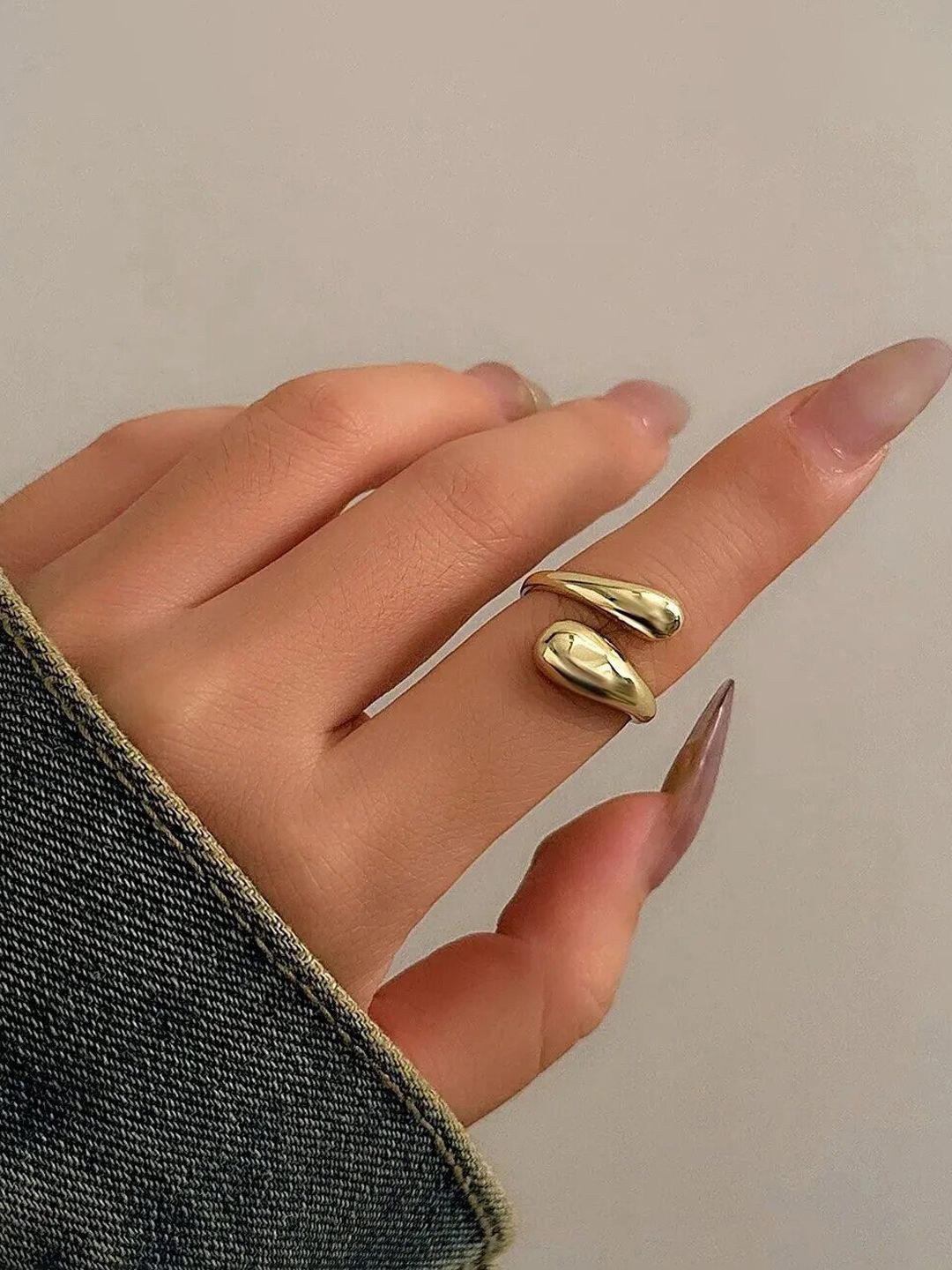 

Jewels Galaxy Gold-Plated Adjustable Finger Ring