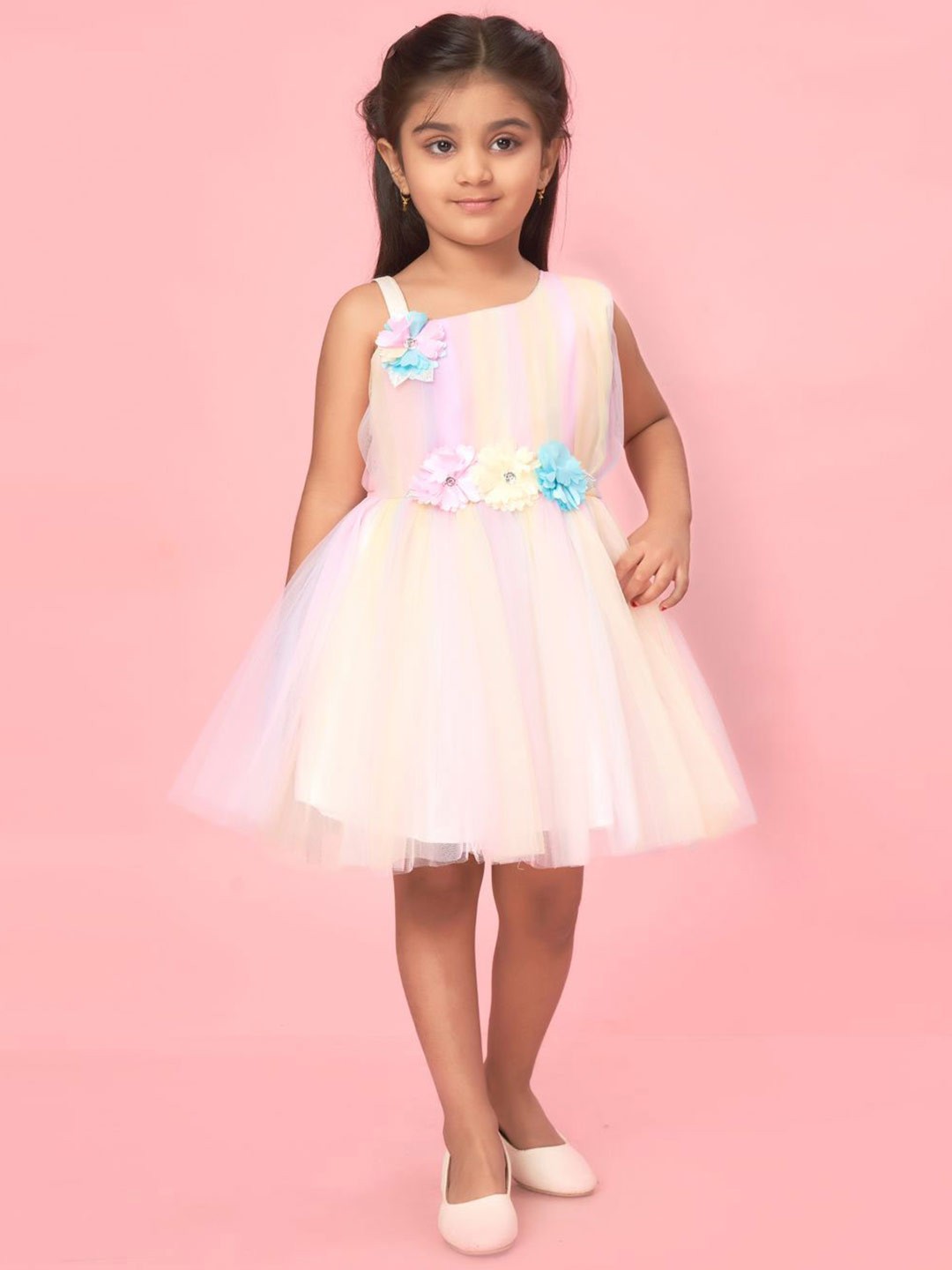 

BAESD Net Fit & Flare Dress, Multi