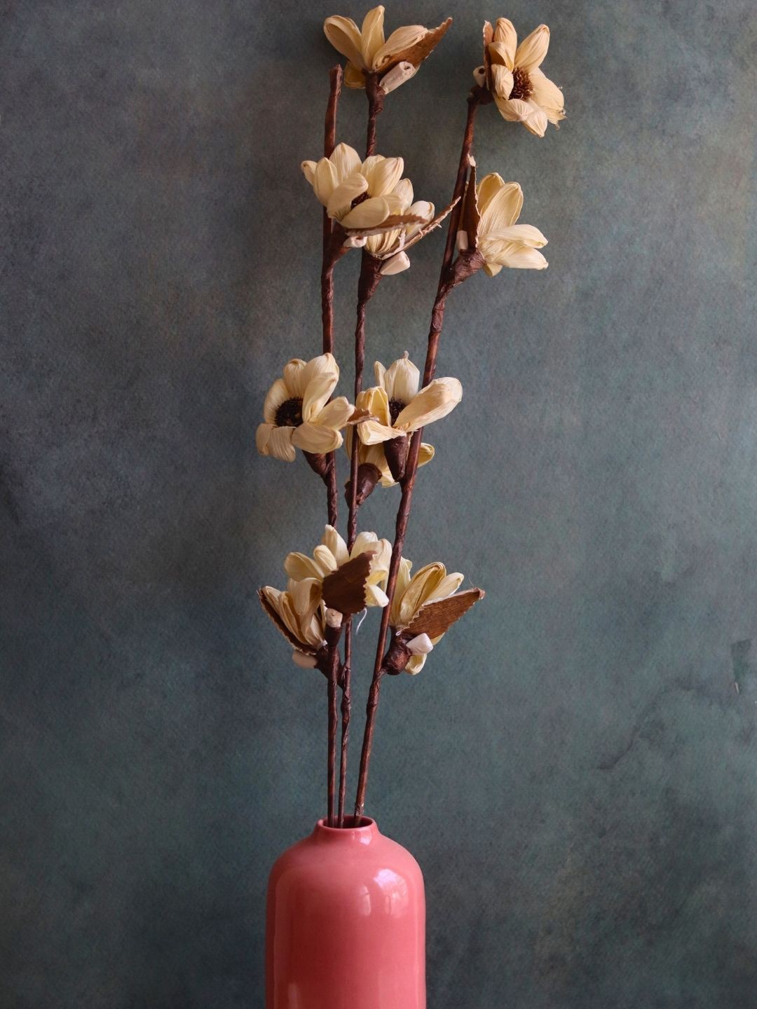 

WEAVING HOMES Beige Dried Tulip Artificial Flower Bunch