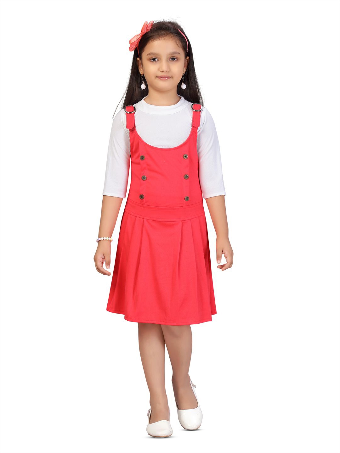 

BAESD Pinafore Dress, White