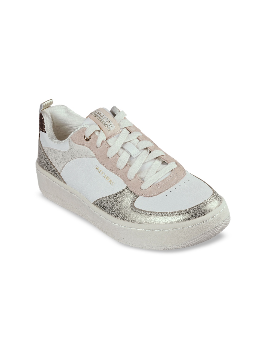 

Skechers SPORT COURT 92-SHEER SHINE Women Synthetic Colorblocked Sneakers, White