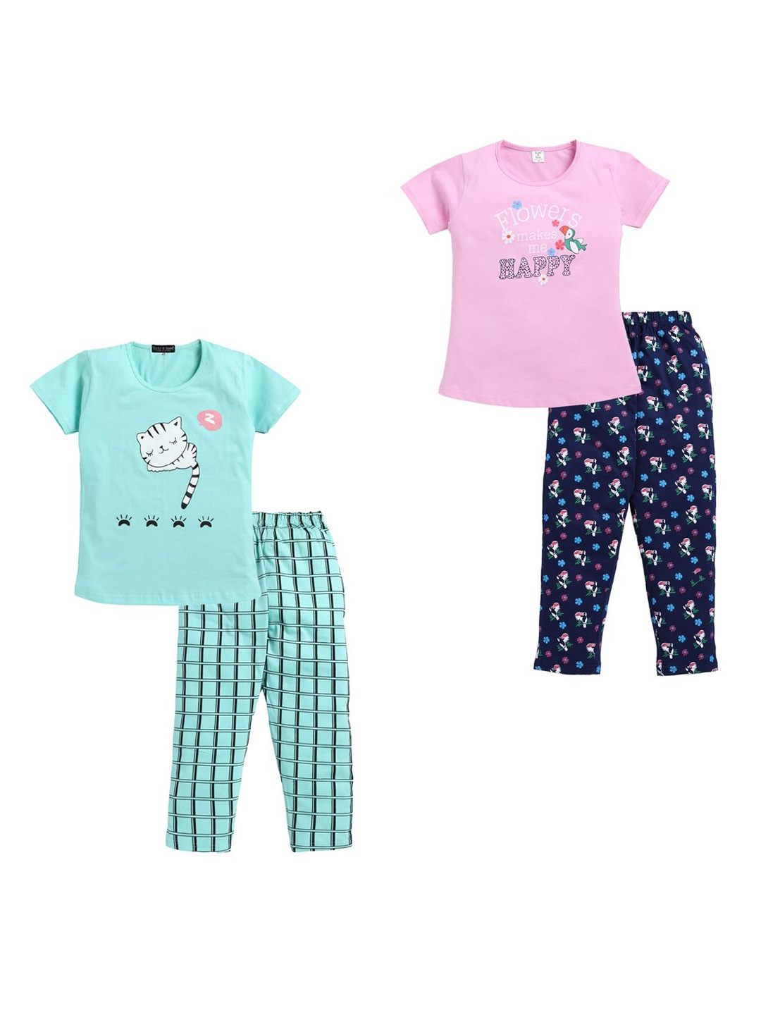 

Todd N Teen Girls Printed Night suit, Pink
