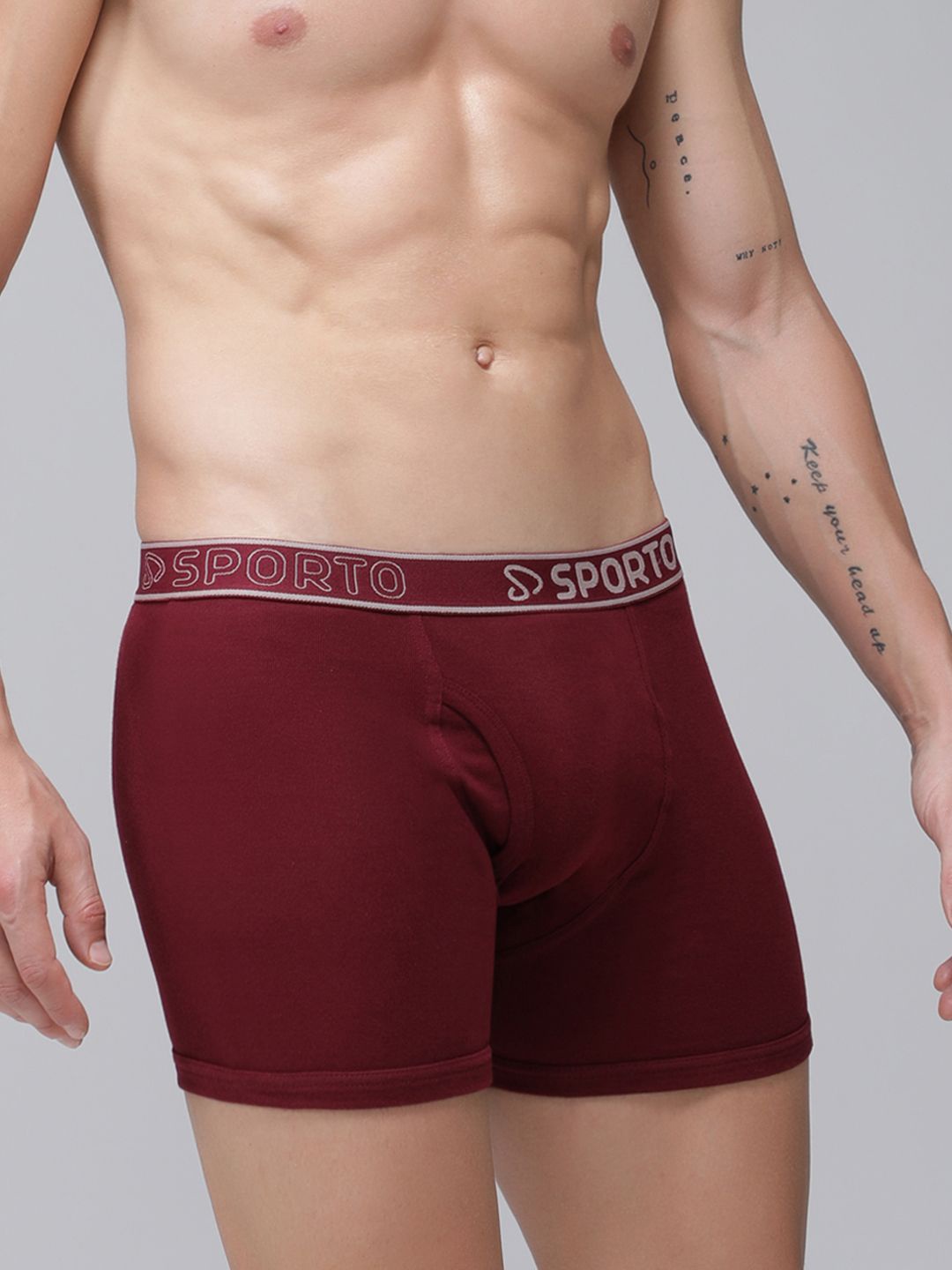 

SPORTO Men Cotton Trunk SP-TR-M1030-MA-XL-1PC, Maroon