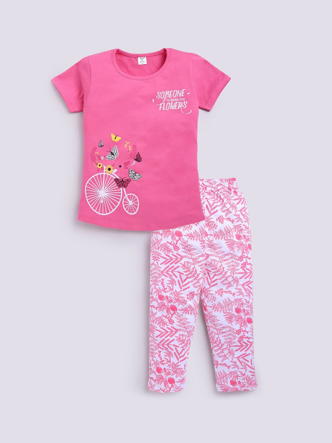 

Todd N Teen Girls Printed Night suit, Pink