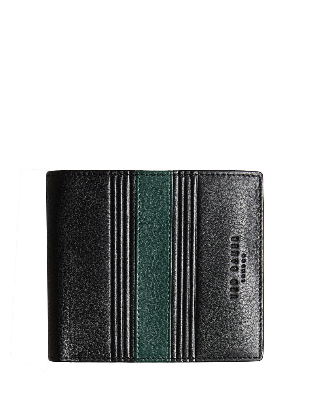 

Ted Baker Men Colourblocked Leather Two Fold Wallet, Black