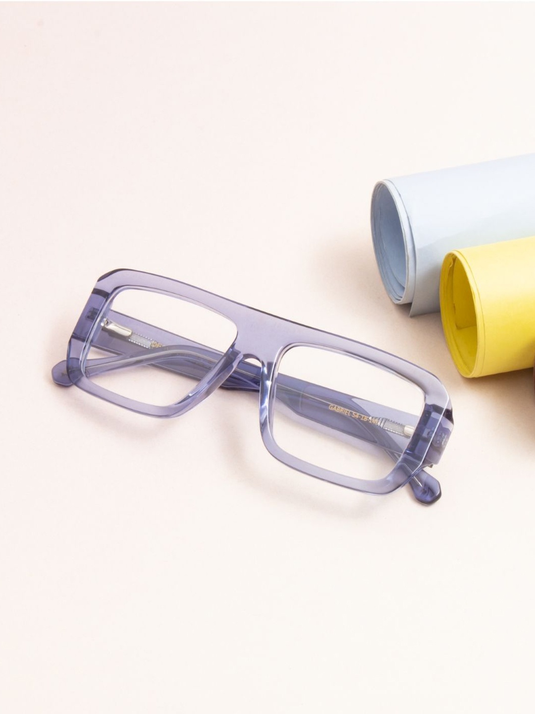 

Ted Smith Unisex 100% Acetate Full Rim Square Frames, Blue