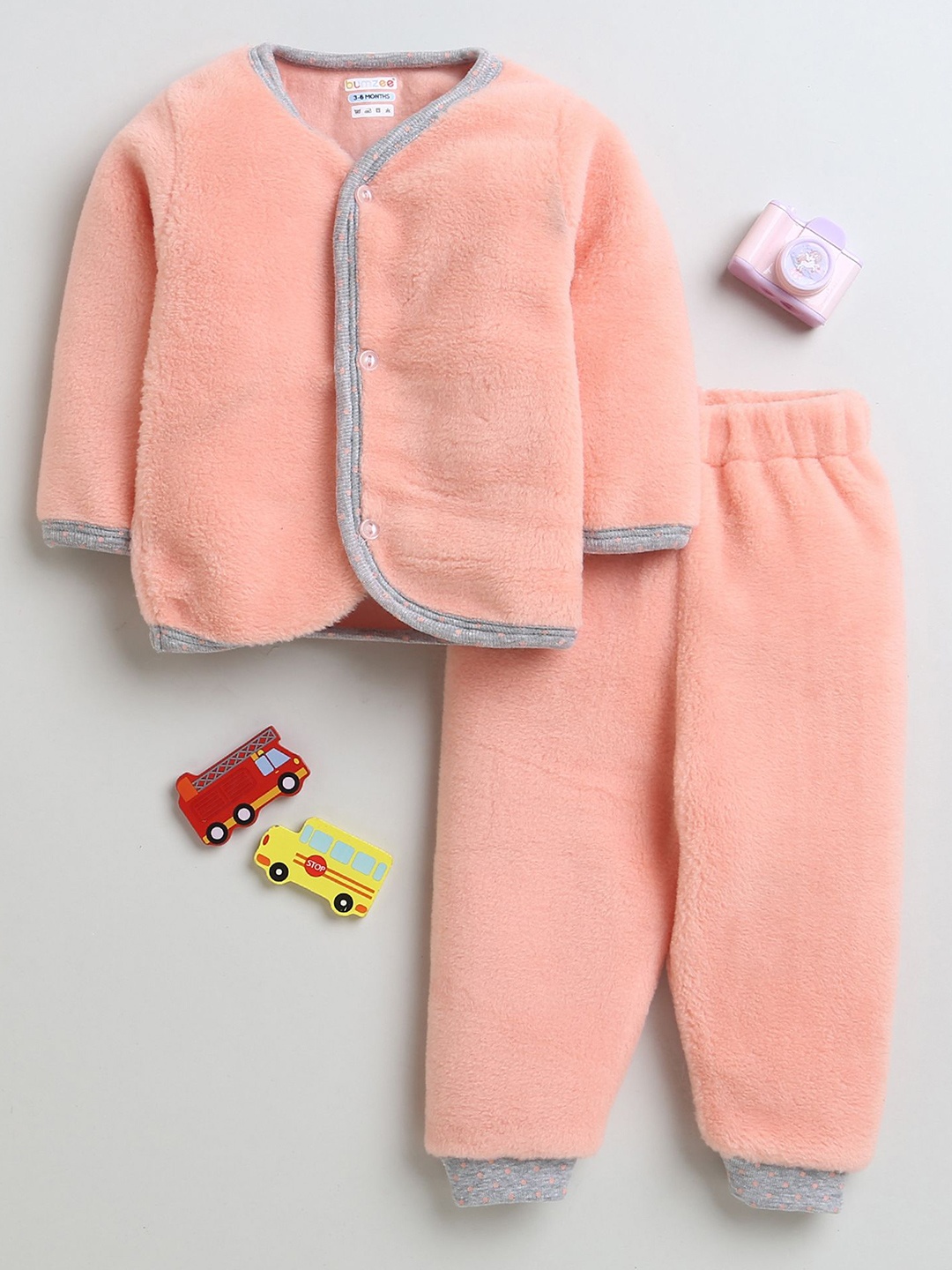 

BUMZEE Girls Shirt with Pyjamas, Peach