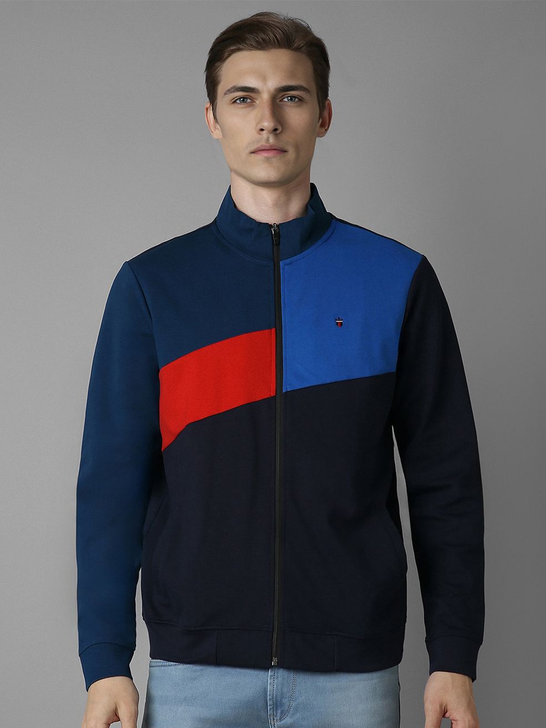 

Louis Philippe Sport Men Colourblocked Sweatshirt, Multi