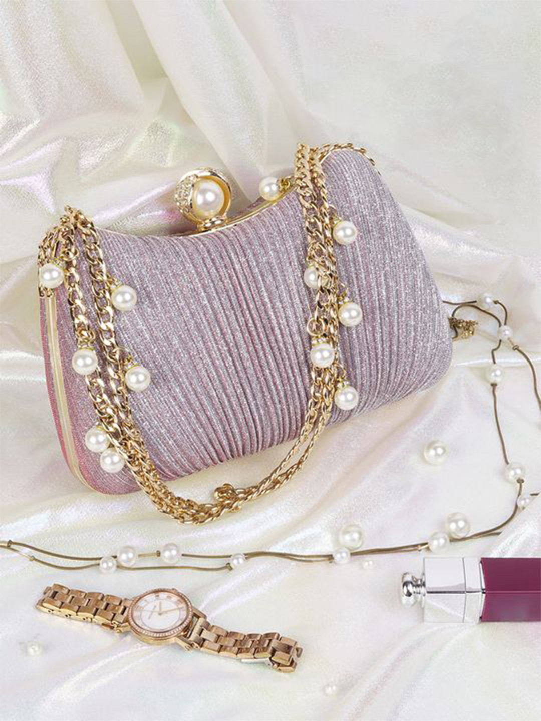 

Metro Embellished Purse Clutch, Pink