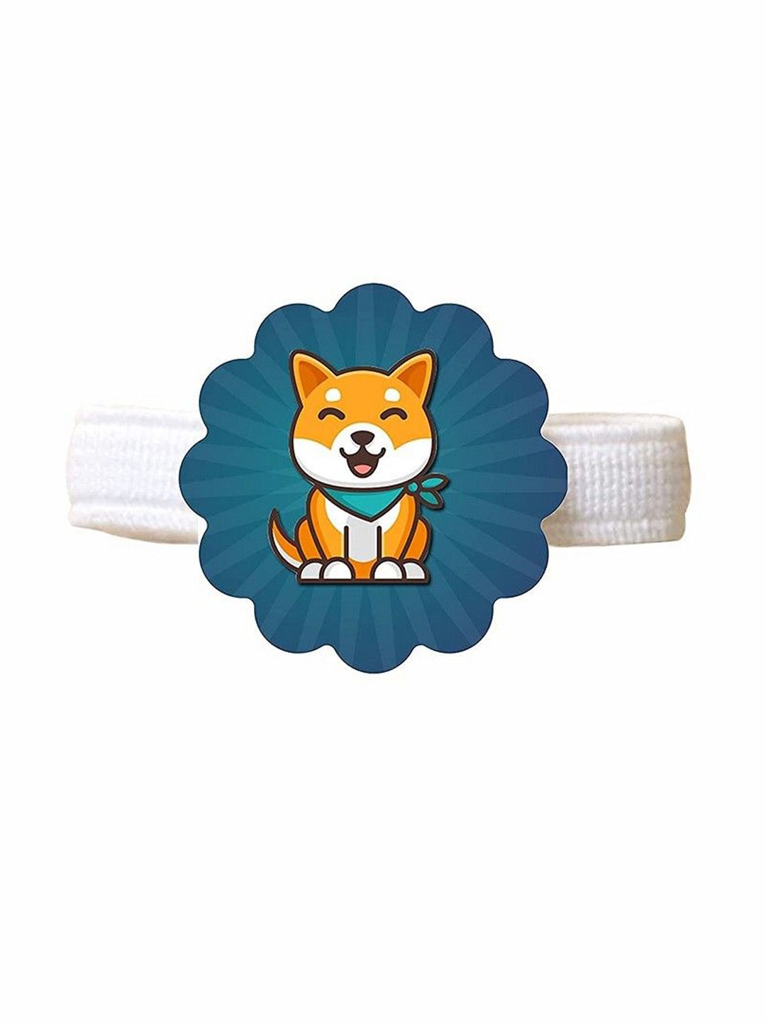

THEYAYACAFE Elasticated Rakhi, White