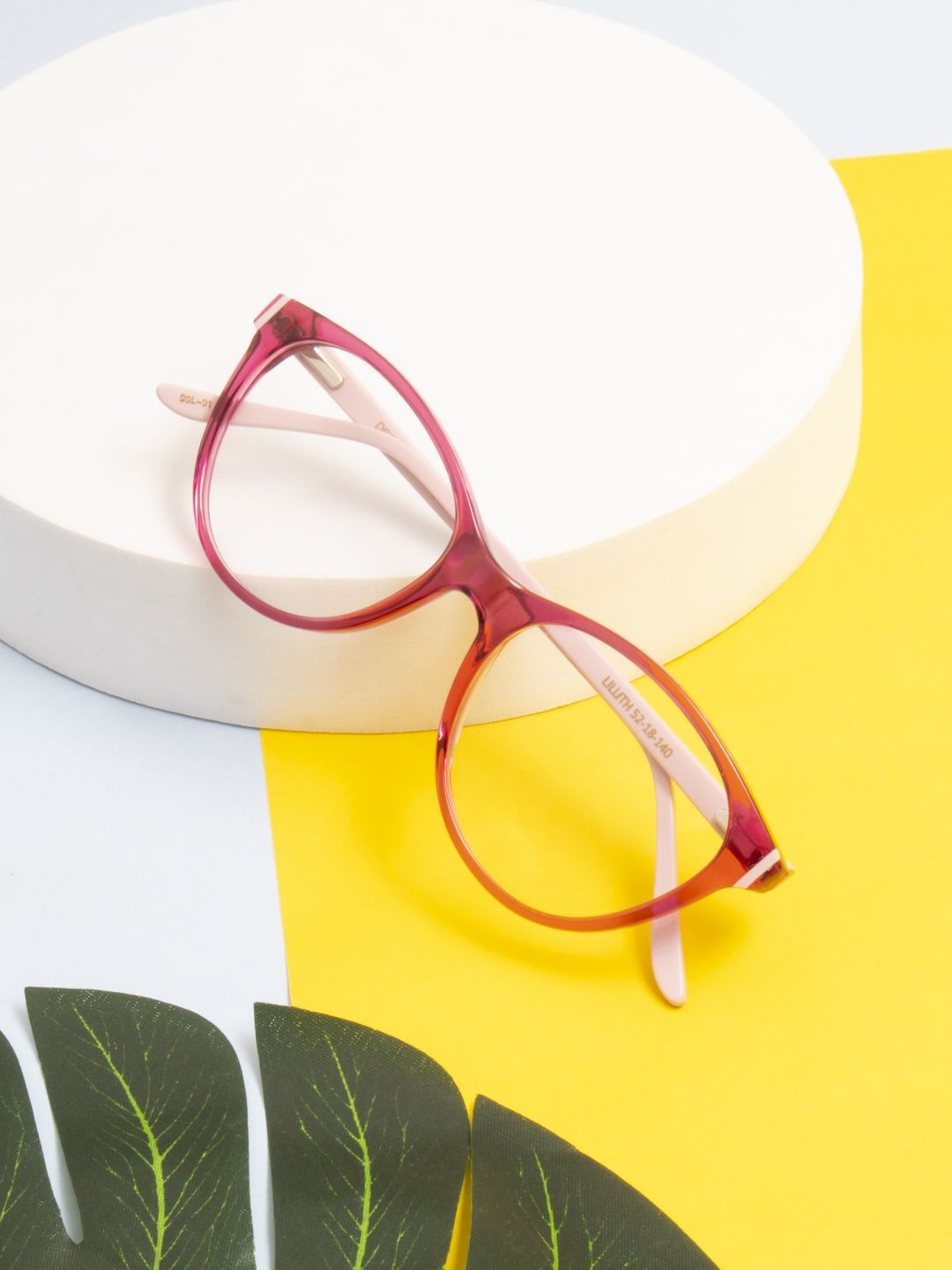 

Ted Smith Women 100% Acetate Full Rim Cateye Frames, Pink