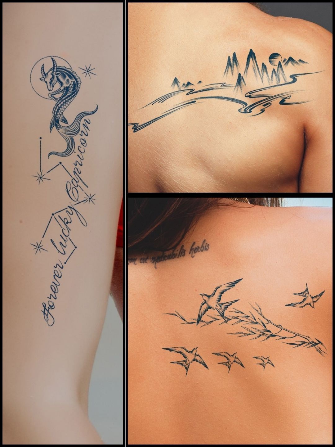 

LICK Matte Finish Realistic Semi Temporary Body Tattoo Combo, Blue