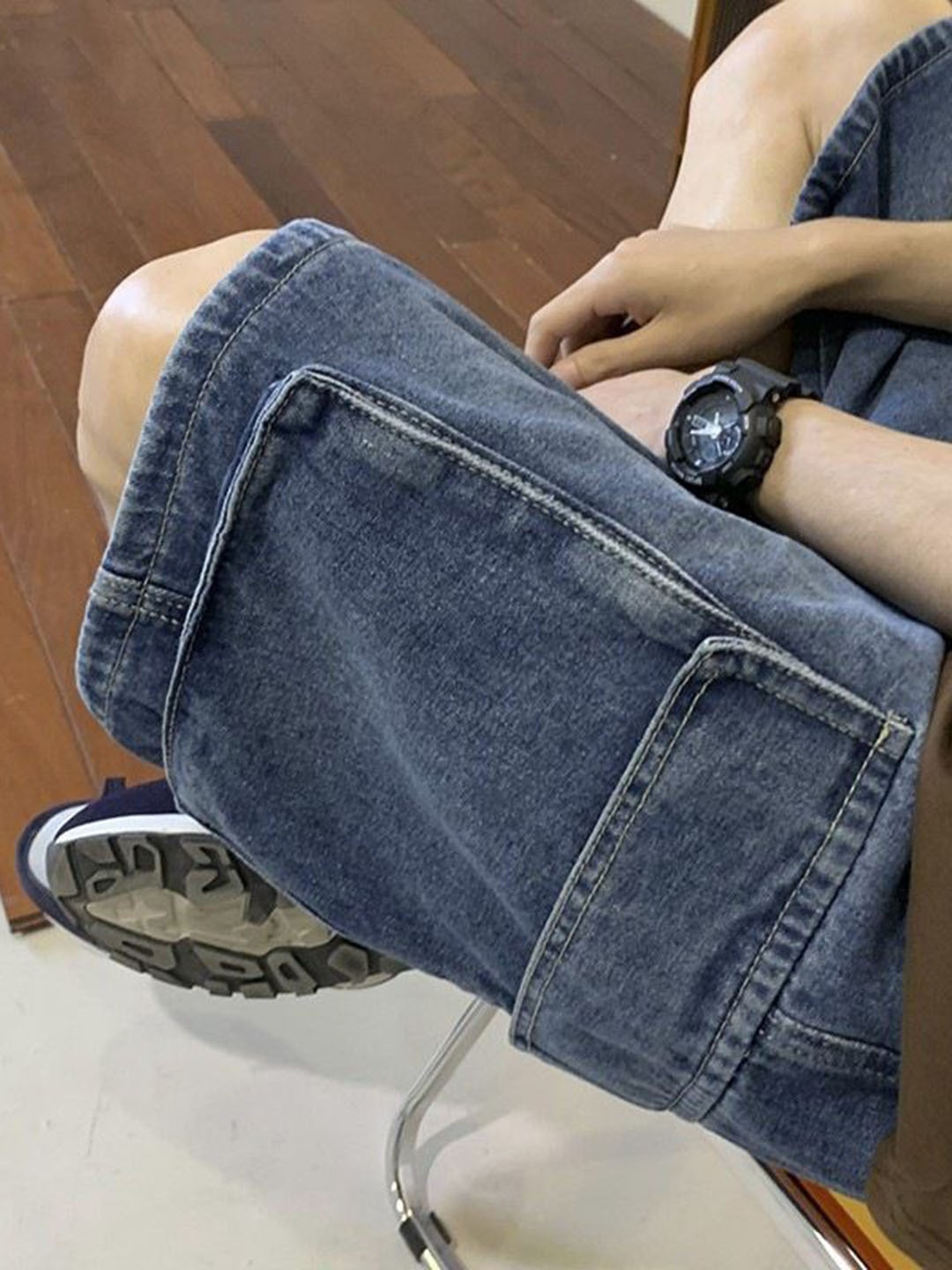 

StyleCast Men Denim Shorts, Blue