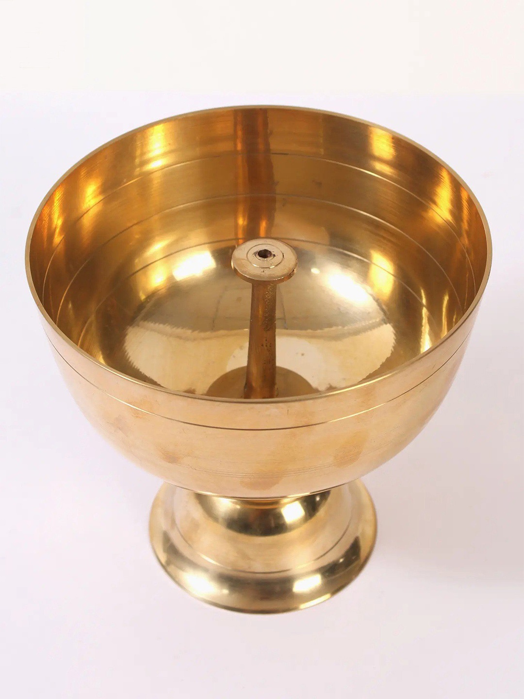 

Exotic India Textured Pooja Diya, Gold