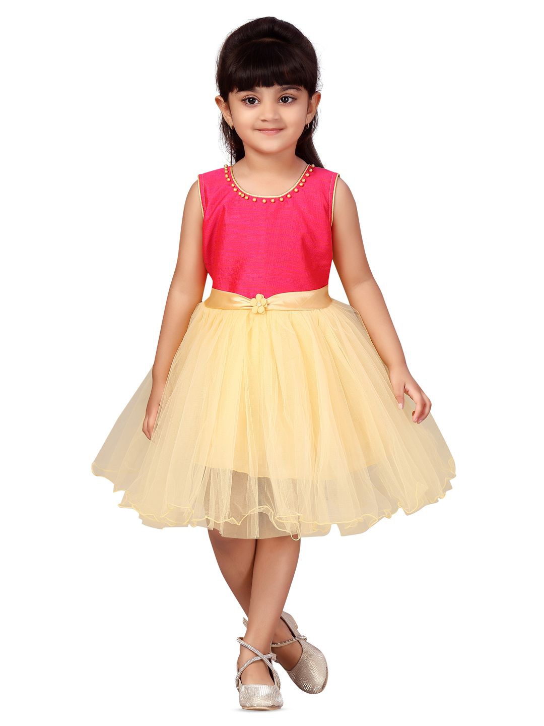 

BAESD Net Fit & Flare Dress, Pink