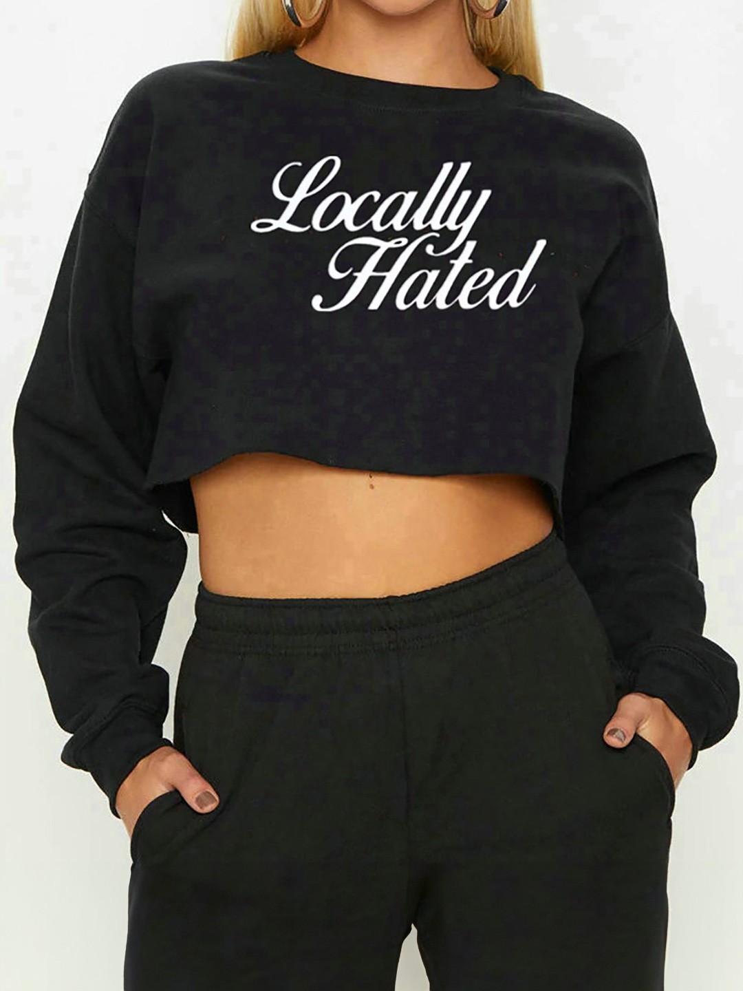 

StyleCast x Revolte Women Printed Sweatshirt, Black