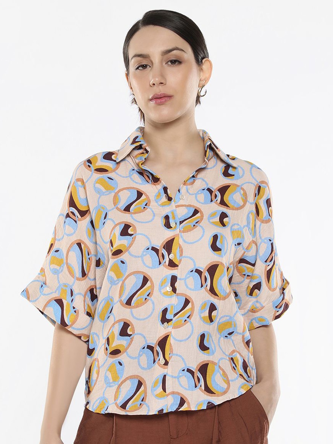 

RAREISM Women Comfort Opaque Printed Casual Shirt, Multi