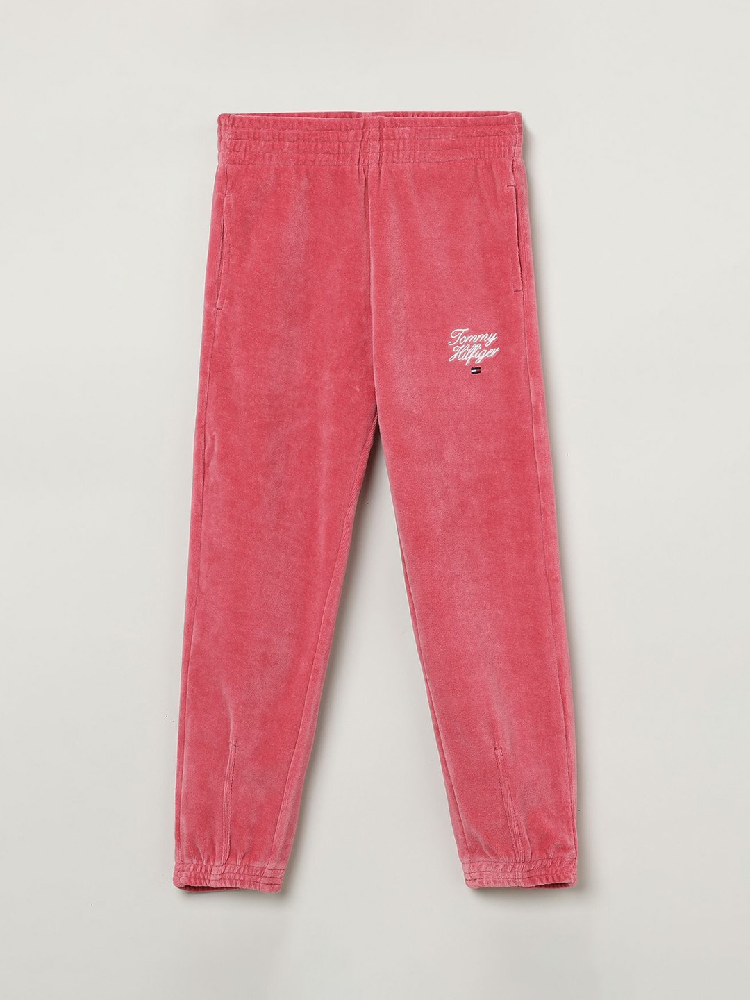 

Tommy Hilfiger Girls Cotton Mid-Rise Joggers, Pink