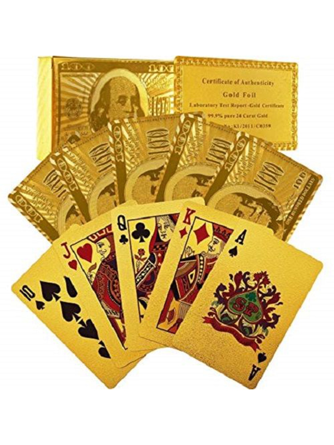 

Awestuffs Scratch Resistant Cards Activity Toys and Games, Gold