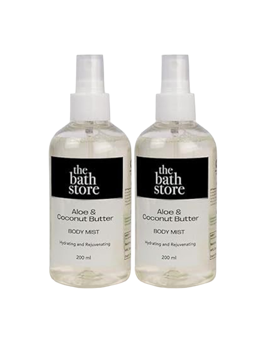 

The Bath Store Set Of 2 Aloe Butter & Coconut Butter Rejuvenating Body Mist -200ml Each, Transparent