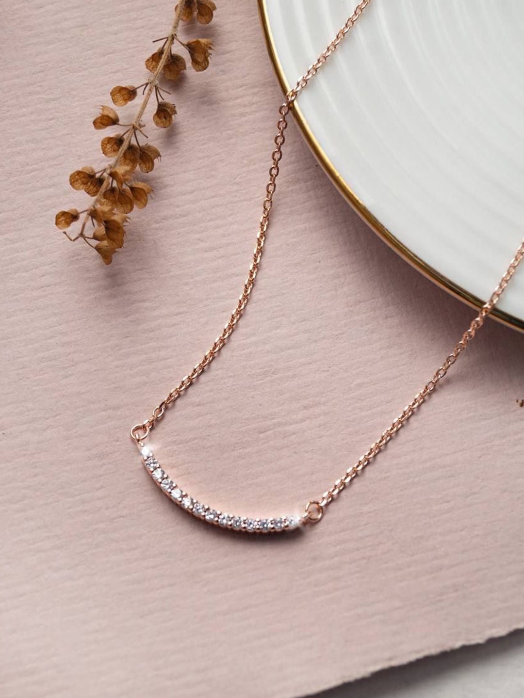 

HETPRIT Brass Rose Gold-Plated Necklace