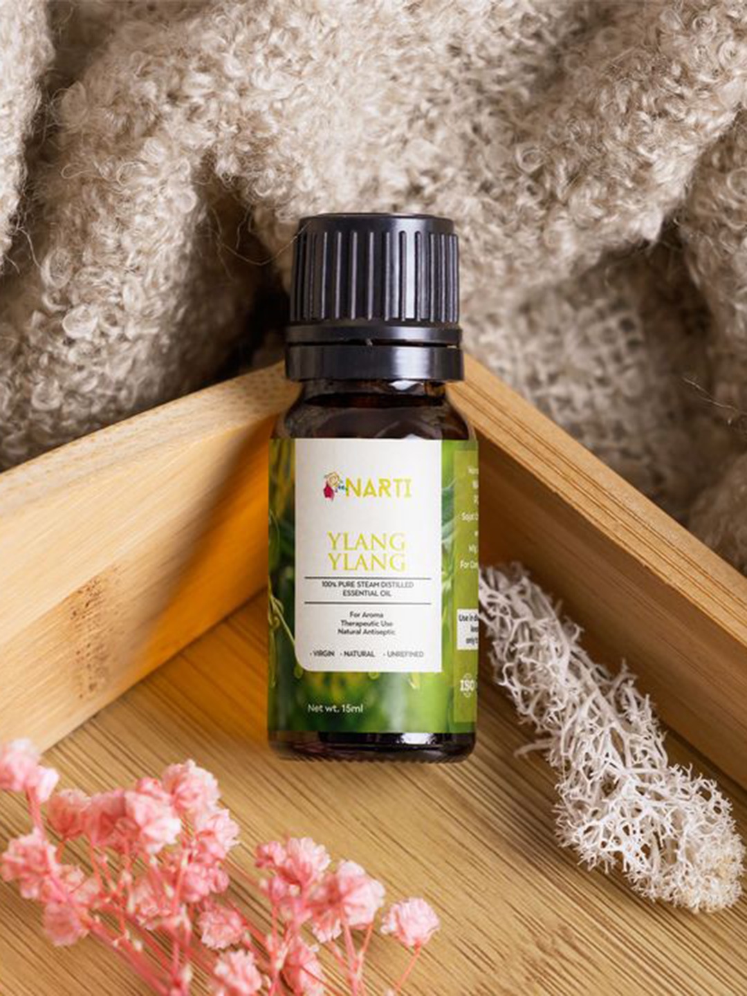 

NARTI Ylang Ylang Pure Steam Distilled Essential Oil 15 ml, Green