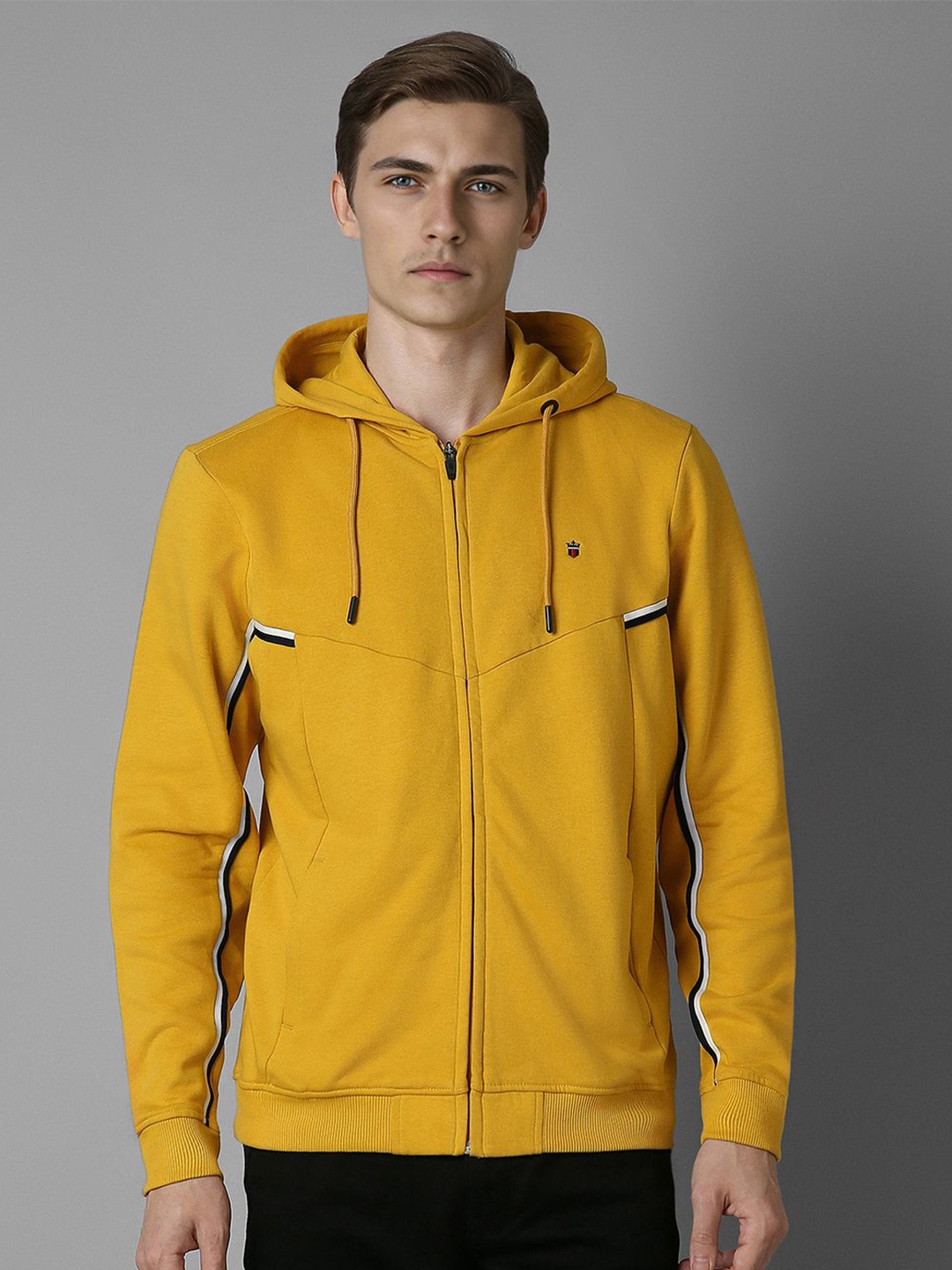 

Louis Philippe Sport Men Hooded Sweatshirt, Yellow