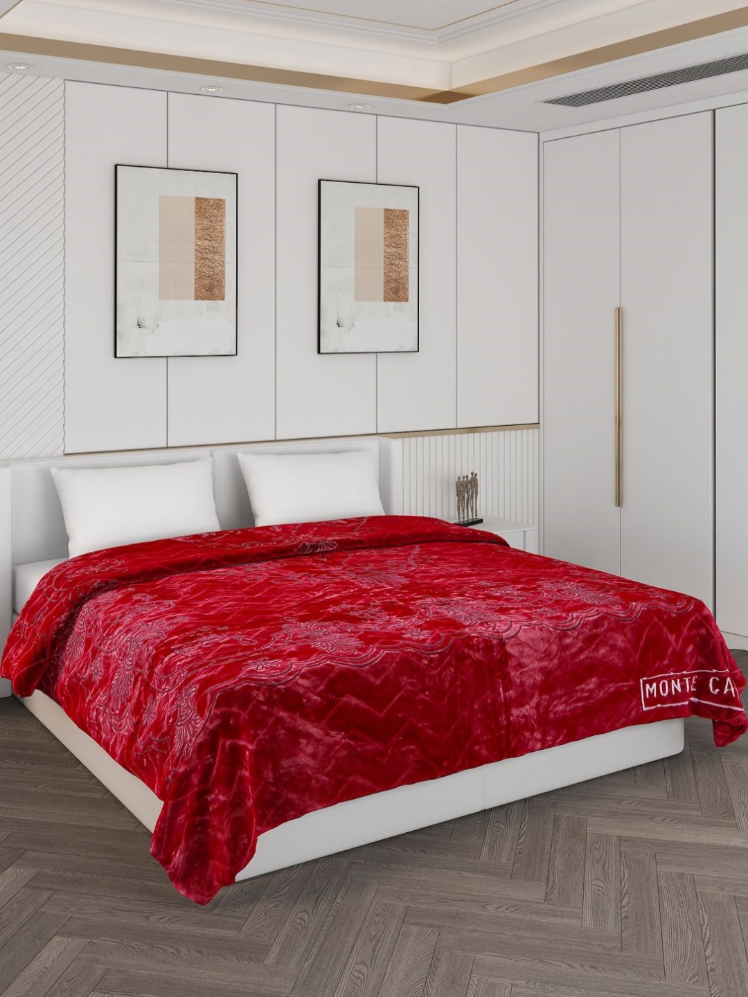 

Monte Carlo Red Floral Heavy Winter Double Bed Blanket