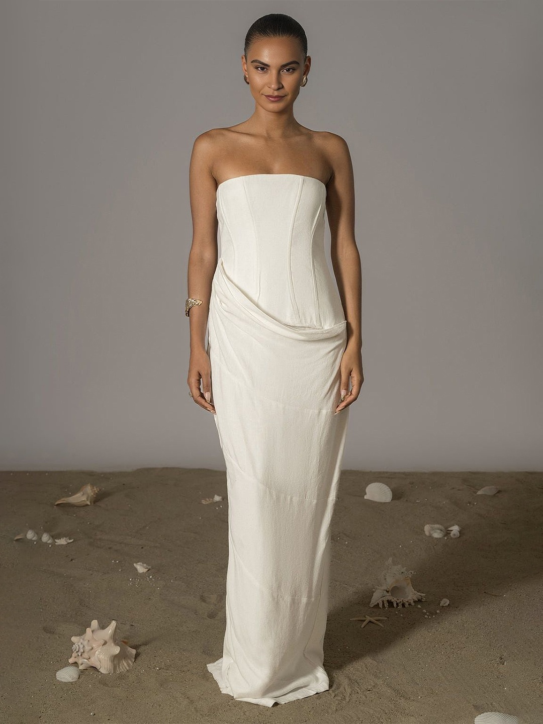 

Bee Boe Strapless Maxi Dress, White