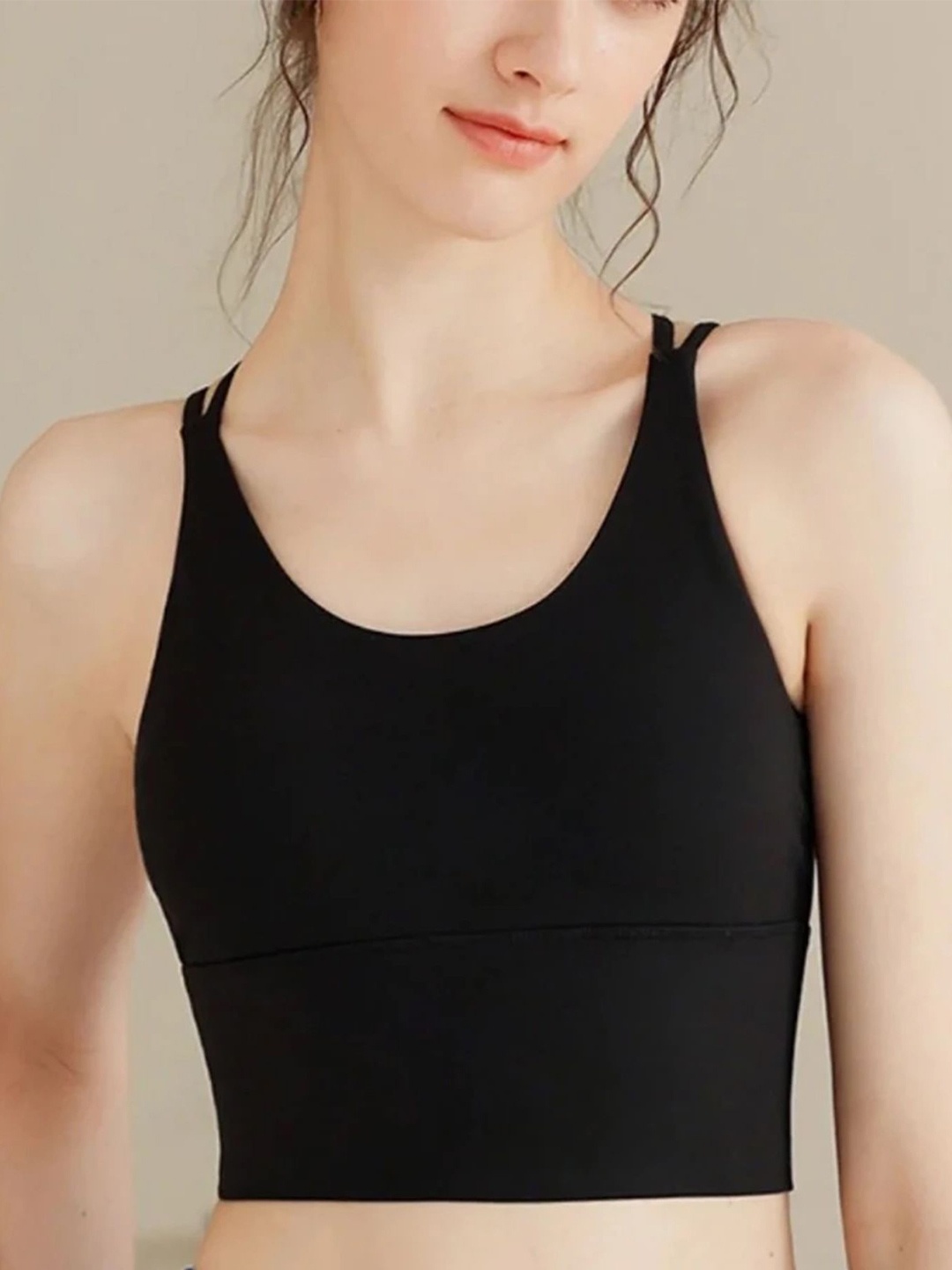 

LULU & SKY Bralette Crop Top, Black