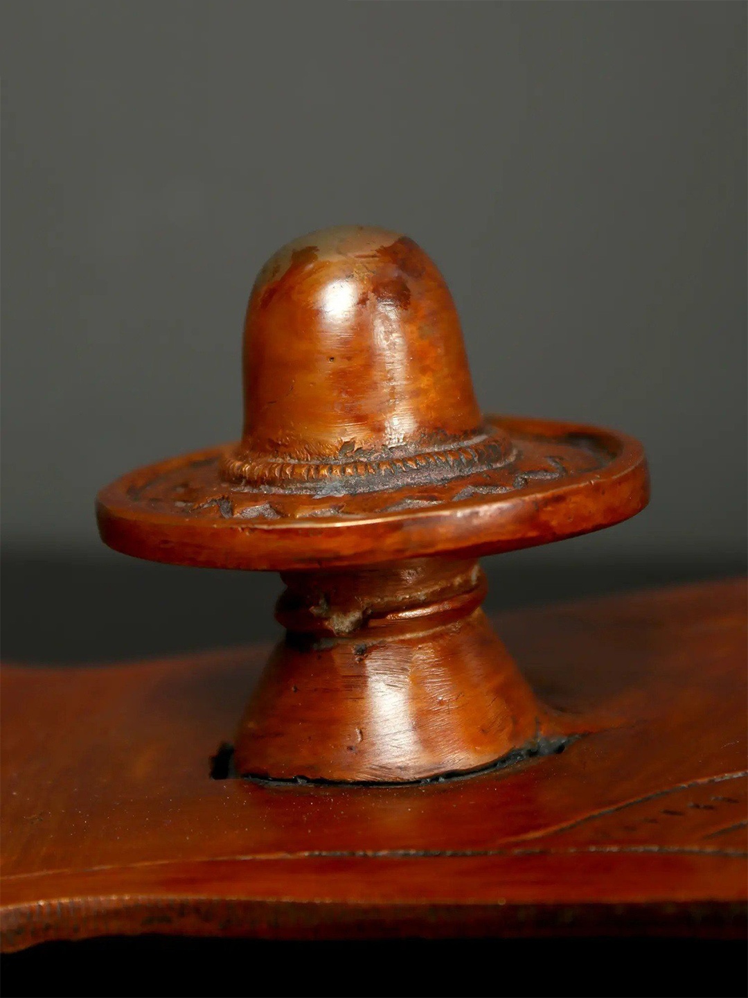 

Exotic India Brass Large Uddharani (Ritual Spoon), Orange