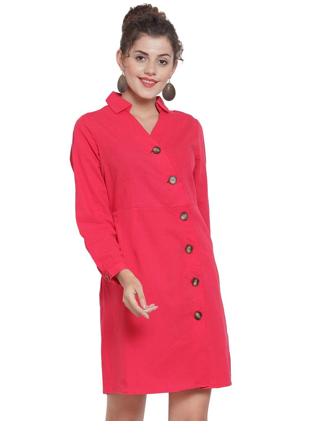 

Global Long Sleeved Mini Dress, Red