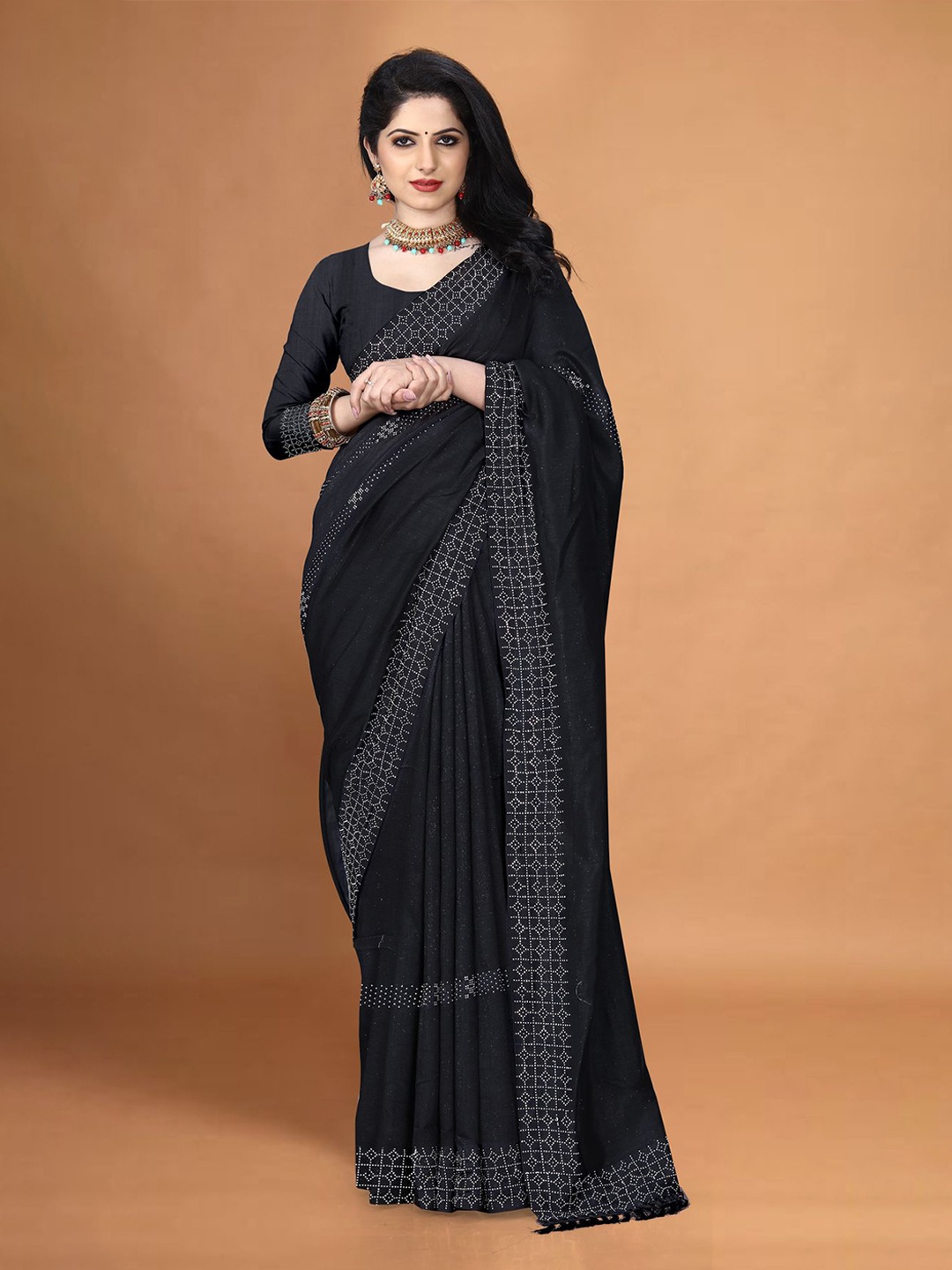 

Sitanjali Jute Silk Saree, Black