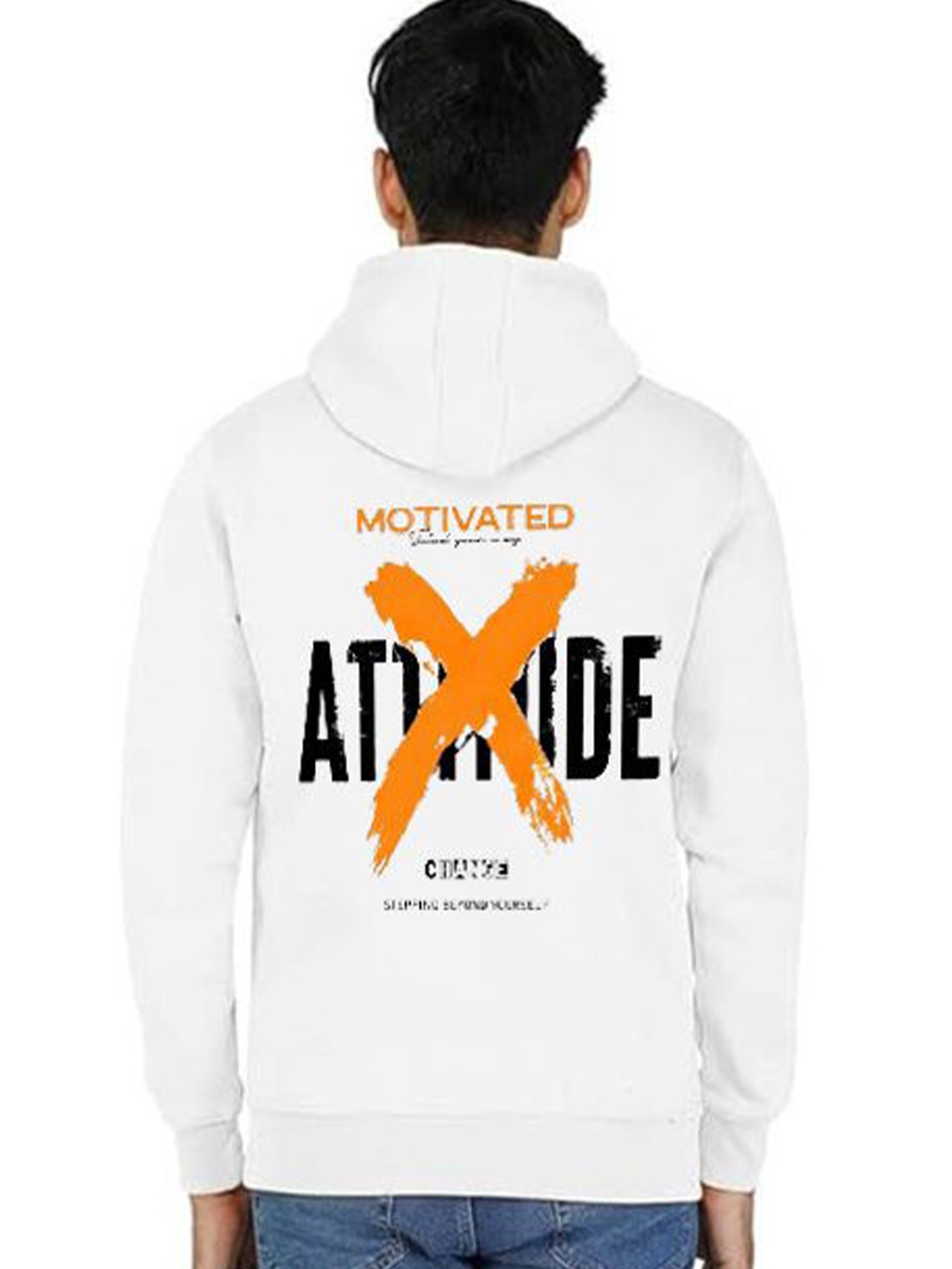 

GLITO Men Hooded Sweatshirt, White
