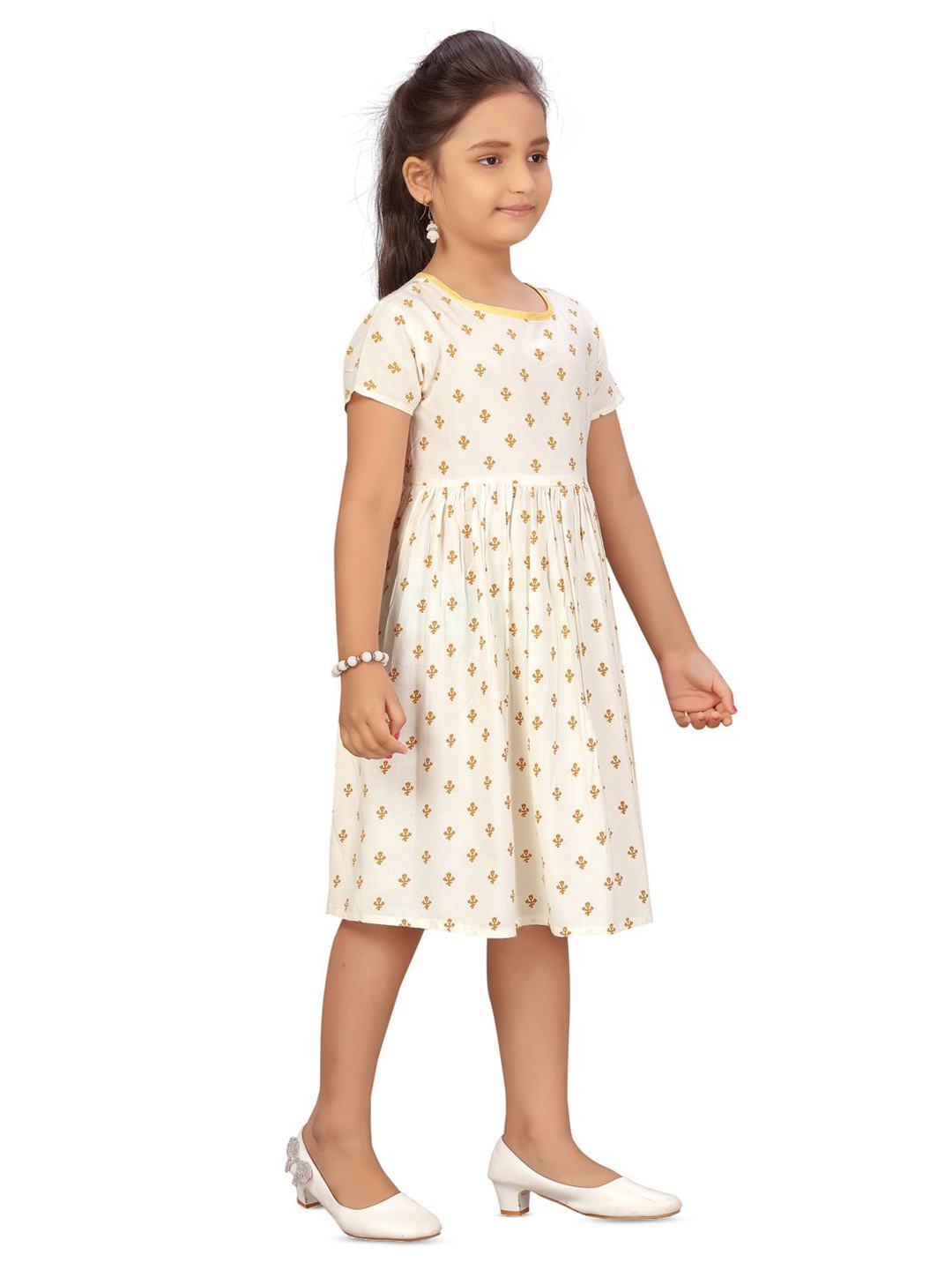 

BAESD Polka Dot Print Fit & Flare Dress, White
