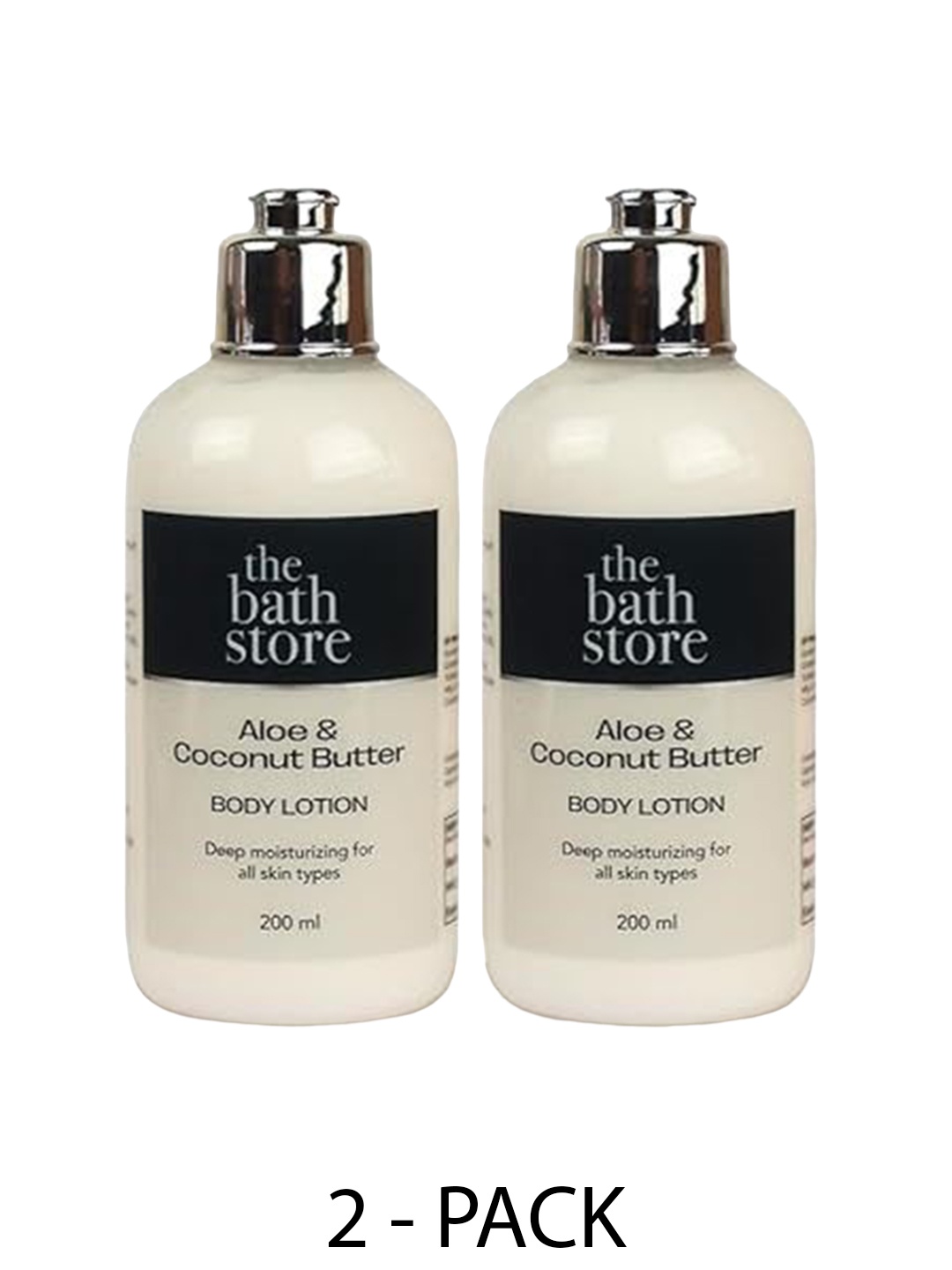 

The Bath Store Set Of 2 Aloe & Coconut Butter Body Lotion- 200ml Each, White