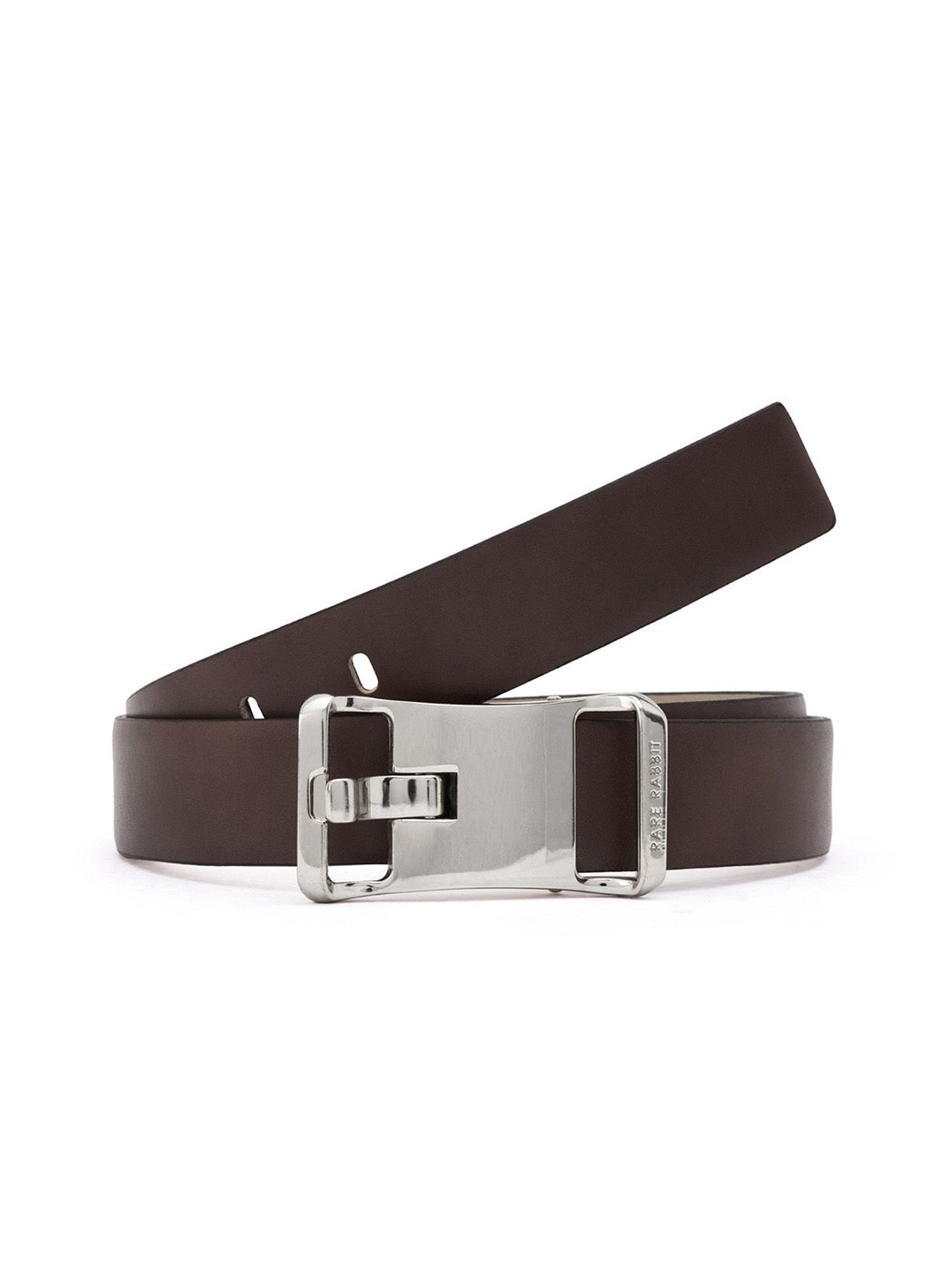 

RARE RABBIT Men Leather Belt, Brown