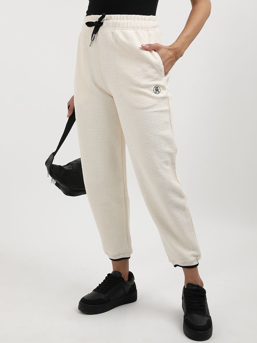 

Tommy Hilfiger Mid-Rise Cotton Joggers, Beige