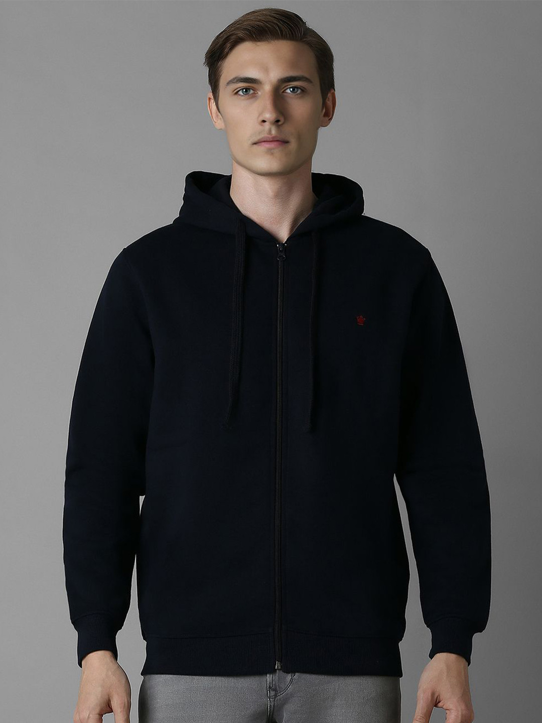 

Louis Philippe Men Hooded Sweatshirt, Black