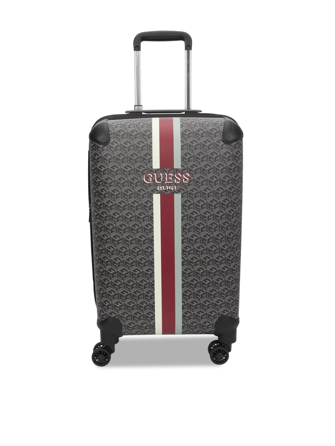

GUESS Textured Hard Sided Trolley Bag, Charcoal