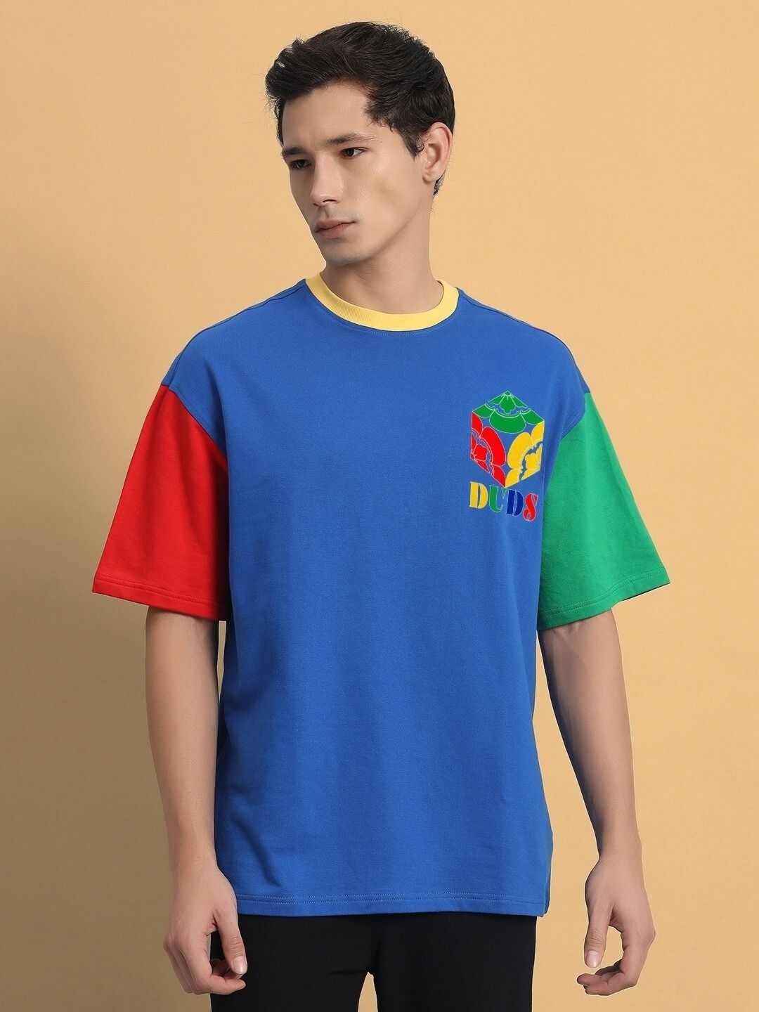 

WEARDUDS Men Typography Applique T-shirt, Multi