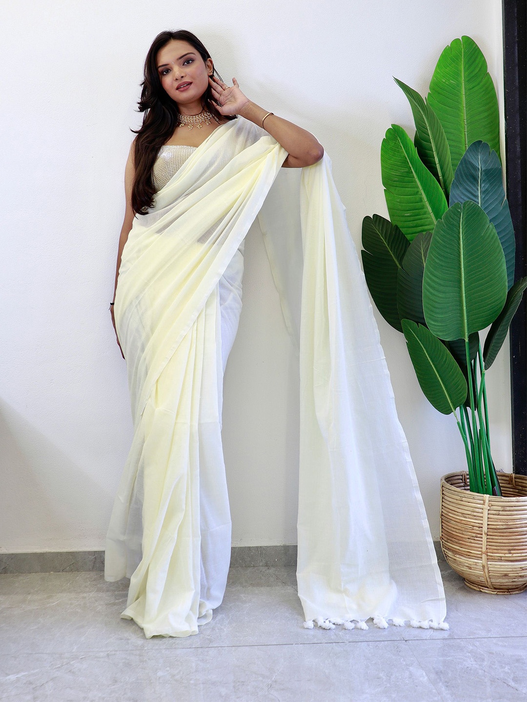 

Anouk Saree, Off white