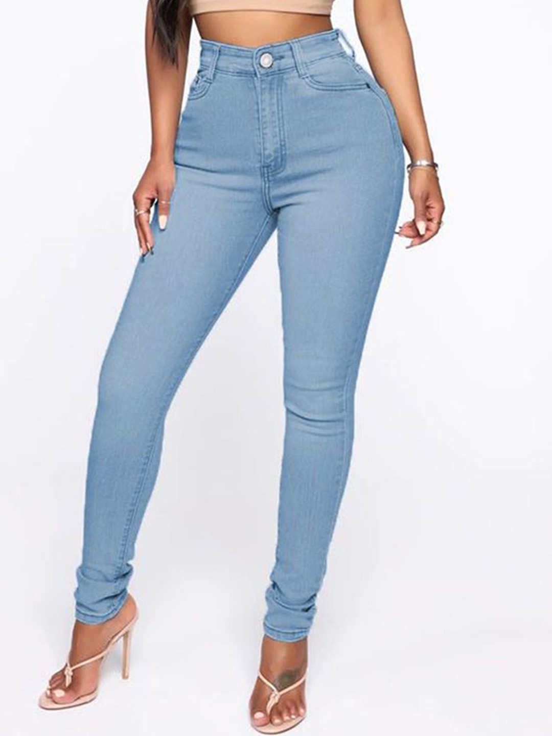 

LULU & SKY Women Skinny Fit High-Rise Jeans, Blue