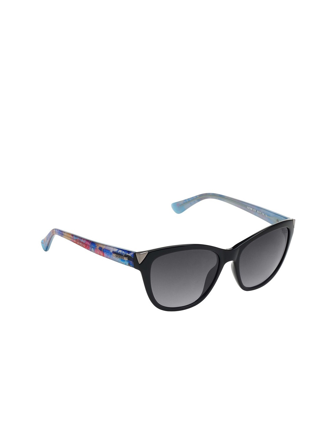 

GUESS Women Cateye Sunglasses With UV Protected Lens GU7398 01B 55 S, Grey