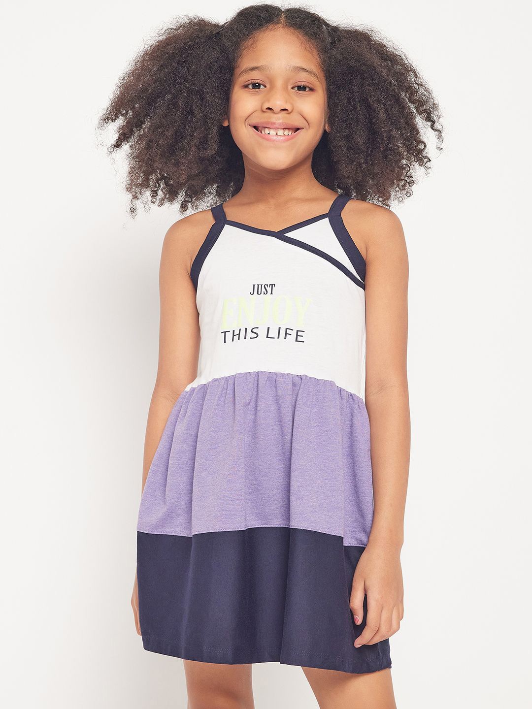 

PAMPOLINA Colourblocked Top, Purple